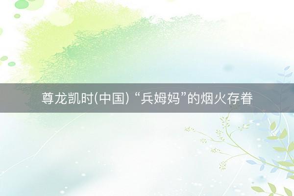 尊龙凯时(中国) “兵姆妈”的烟火存眷