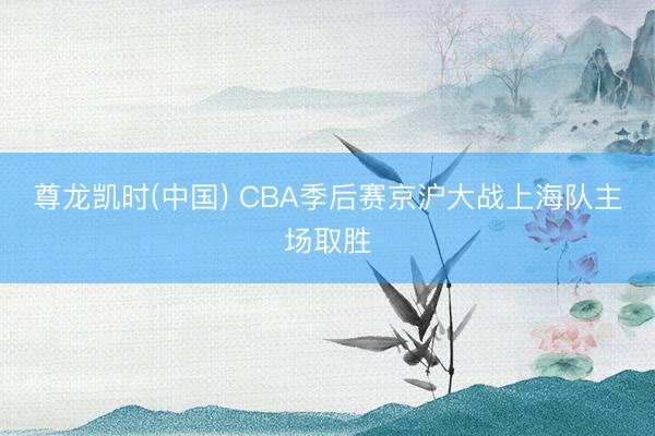 尊龙凯时(中国) CBA季后赛京沪大战上海队主场取胜