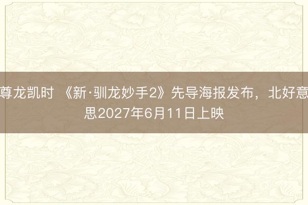 尊龙凯时 《新·驯龙妙手2》先导海报发布，北好意思2027年6月11日上映