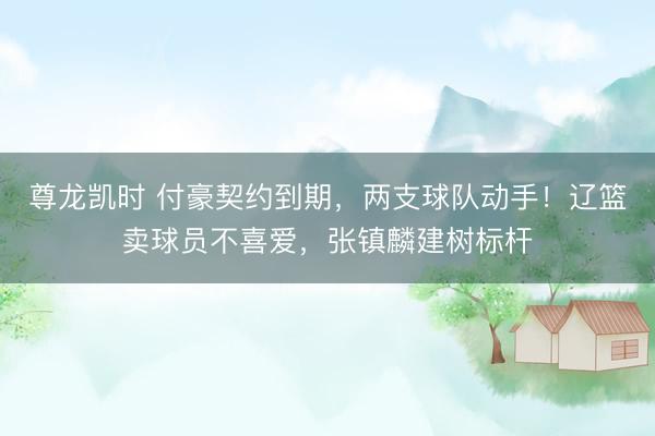 尊龙凯时 付豪契约到期,两支球队动手!辽篮卖球员不喜爱,张镇麟建树标杆