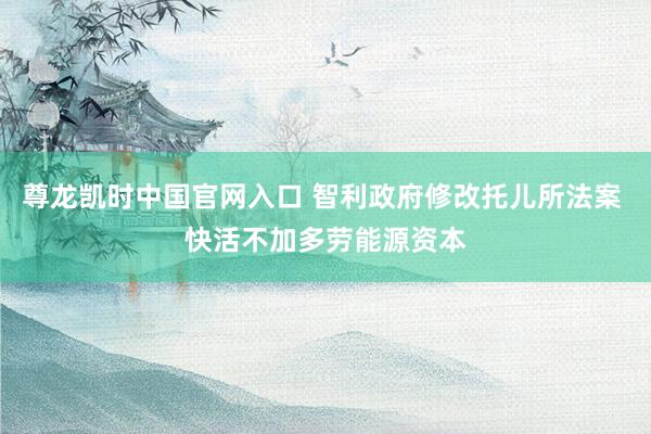 尊龙凯时中国官网入口 智利政府修改托儿所法案 快活不加多劳能源资本