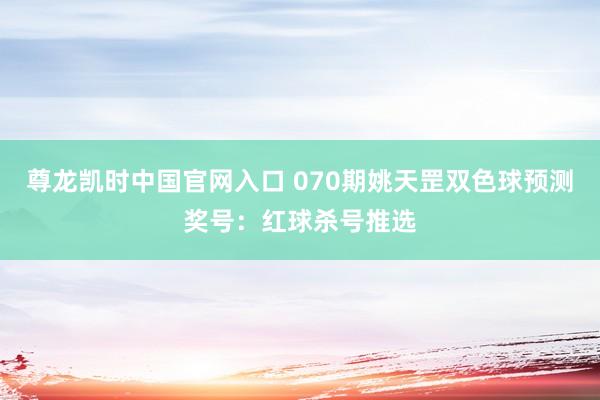 尊龙凯时中国官网入口 070期姚天罡双色球预测奖号：红球杀号推选
